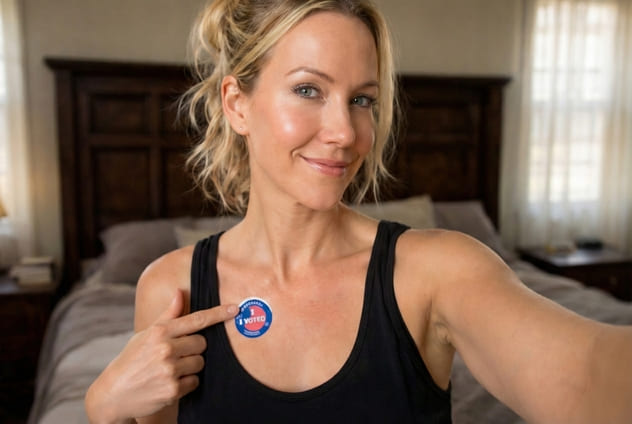 Woman with Puriasaki patch on her arm