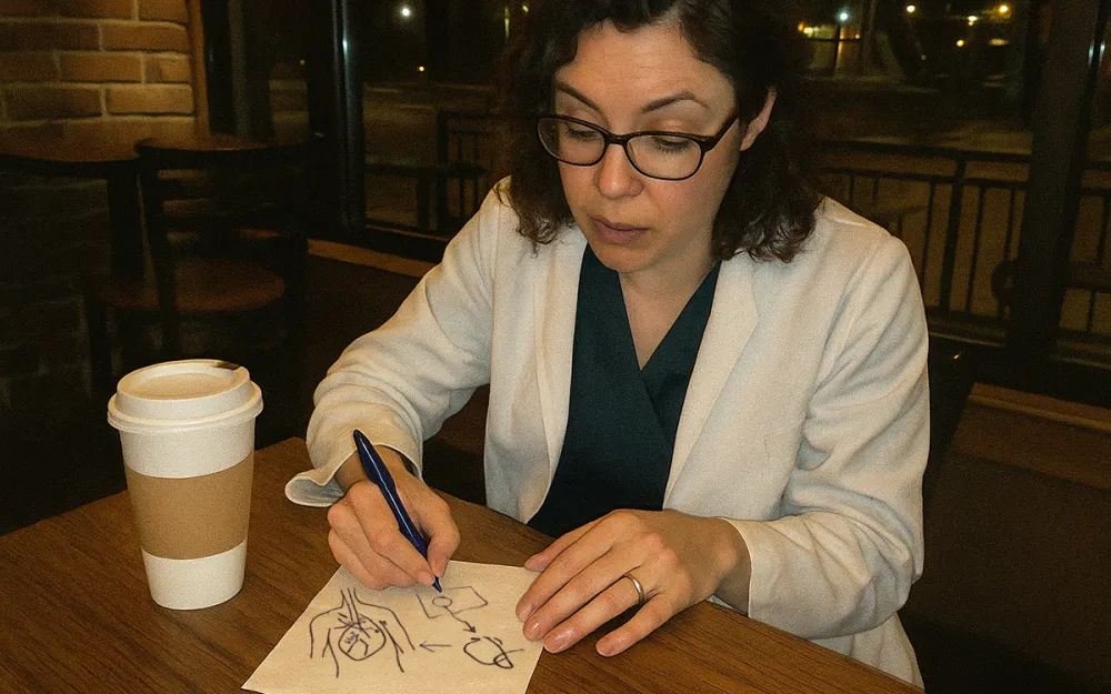 Doctor explaining transdermal delivery